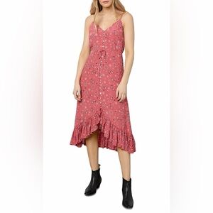 Rails Rose Bandana Print High Low Midi Dress Size M